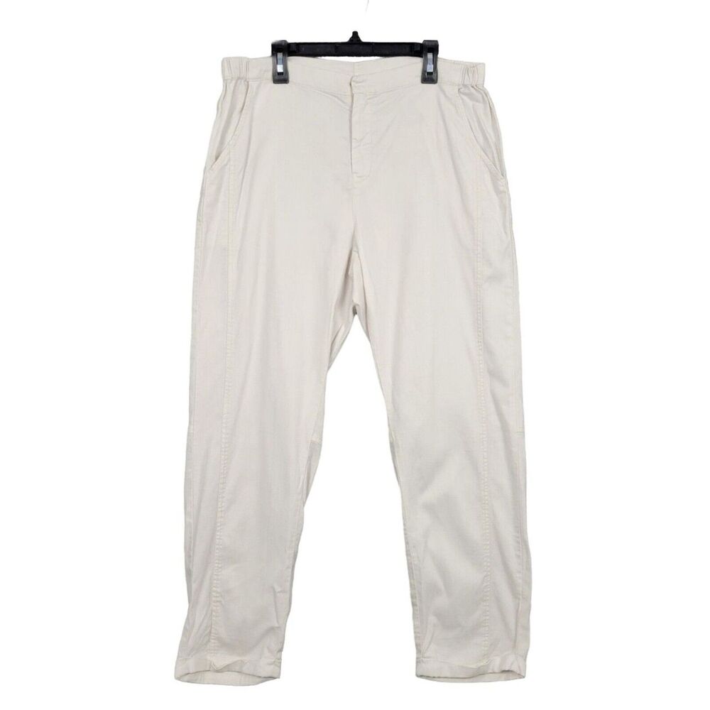 NWOT XCVI White 22124 Lyocell 1/2 Elastic Fly Front Cuffed Pants SIZE SMALL